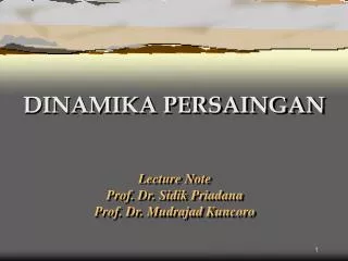 dinamika persaingan