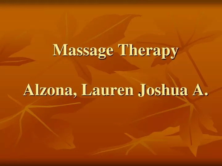 massage therapy alzona lauren joshua a