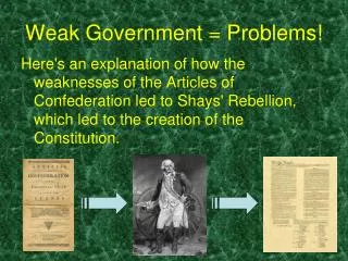 Weak Government = Problems!