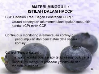 materi minggu ii istilah dalam haccp