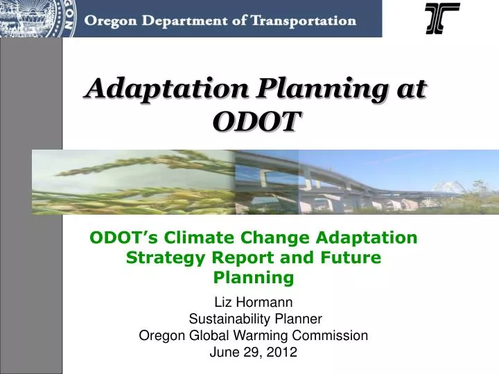 adaptation planning at odot