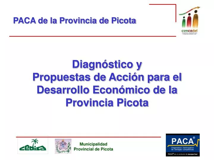 diagn stico y propuestas de acci n para el desarrollo econ mico de la provincia picota