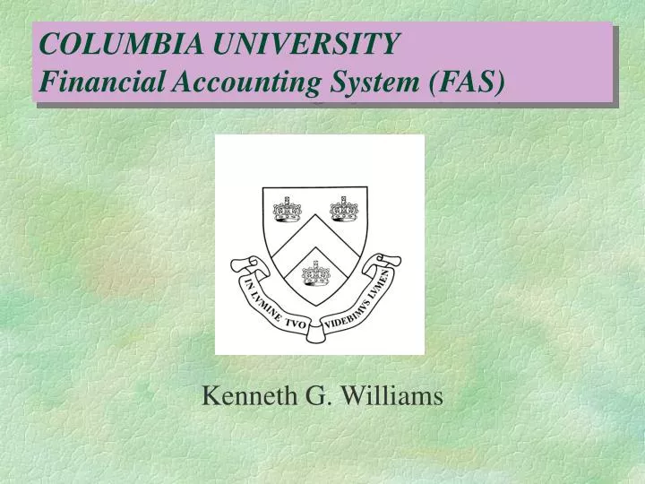 columbia university financial accounting system fas