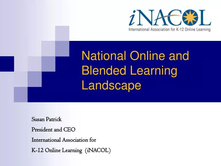 national online and blended learning landscape