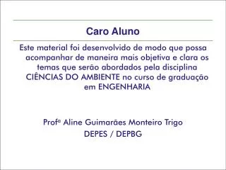 caro aluno