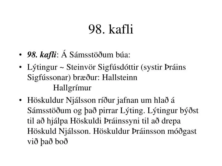 98 kafli