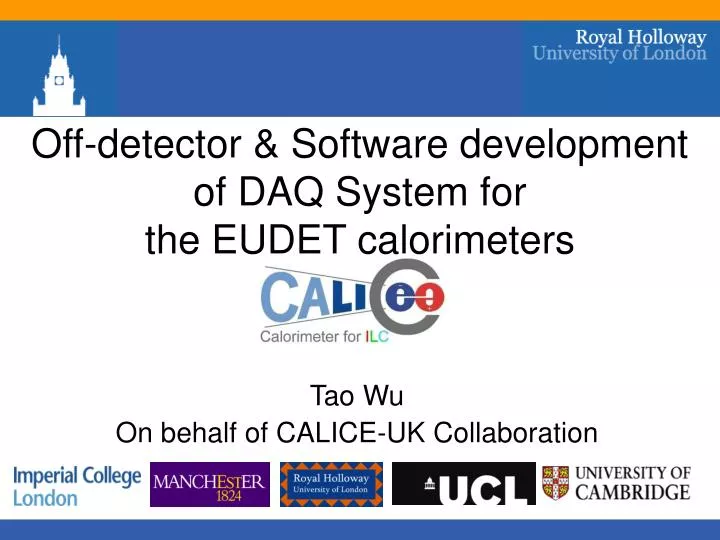 off detector software development of daq system for the eudet calorimeters