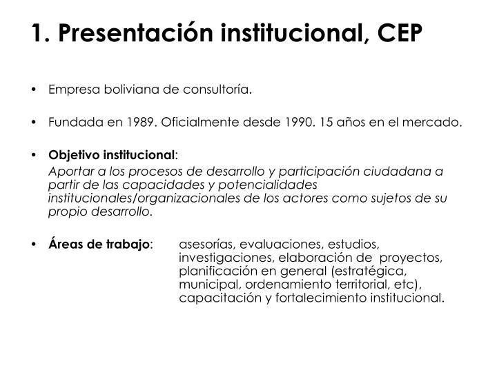 1 presentaci n institucional cep