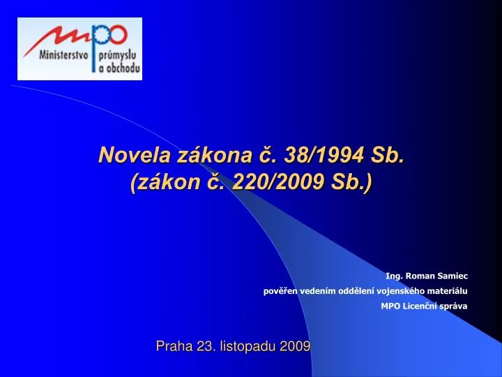 novela z kona 38 1994 sb z kon 220 2009 sb