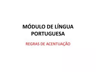m dulo de l ngua portuguesa