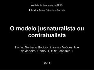 o modelo jusnaturalista ou contratualista