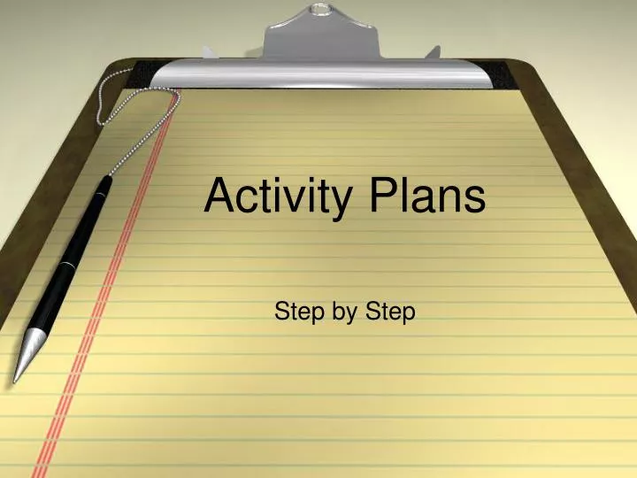 activity plans
