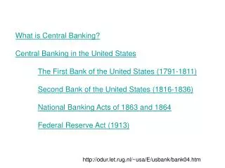 What is Central Banking? Central Banking in the United States