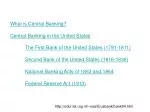 What is Central Banking? Central Banking in the United States - slide 1