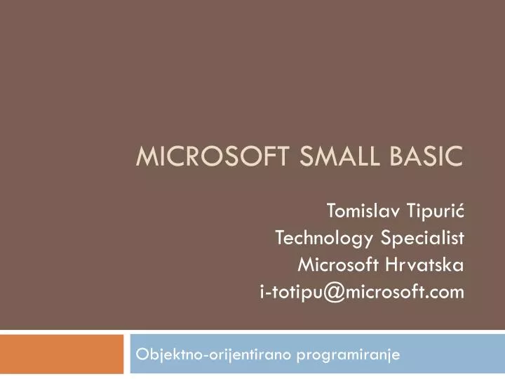 microsoft small basic