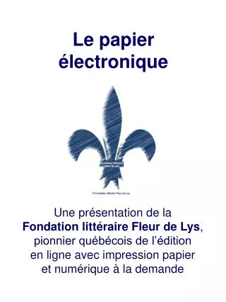 le papier lectronique