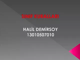 sinif kurallari