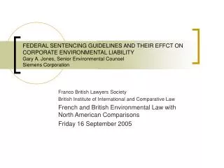 Franco British Lawyers Society British Institute of International and Comparative Law