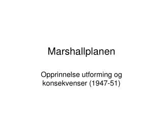 marshallplanen