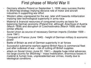 First phase of World War II