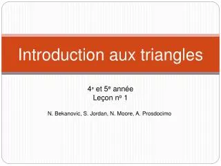 introduction aux triangles