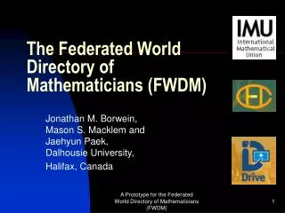 The Federated World Directory of Mathematicians (FWDM)