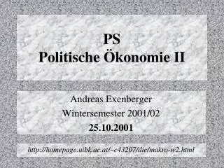 ps politische konomie ii