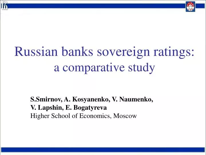 russian banks sovereign ratings a comparative study