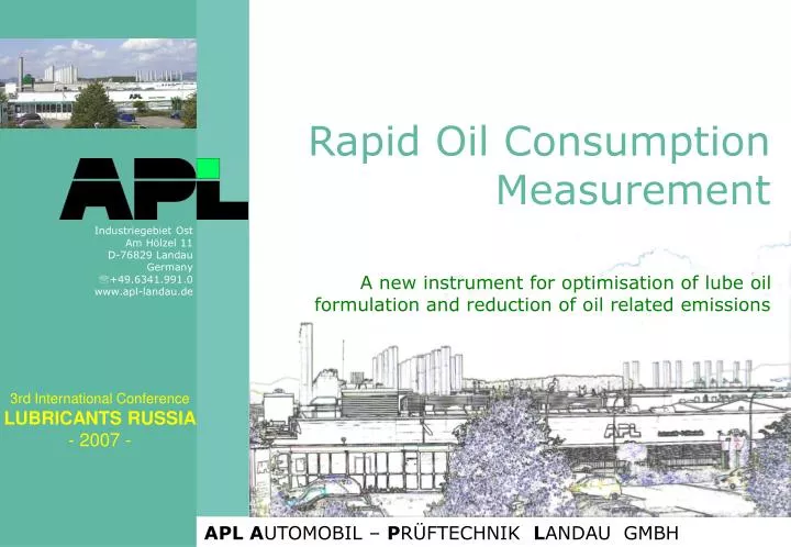rapid oil consumption measurement