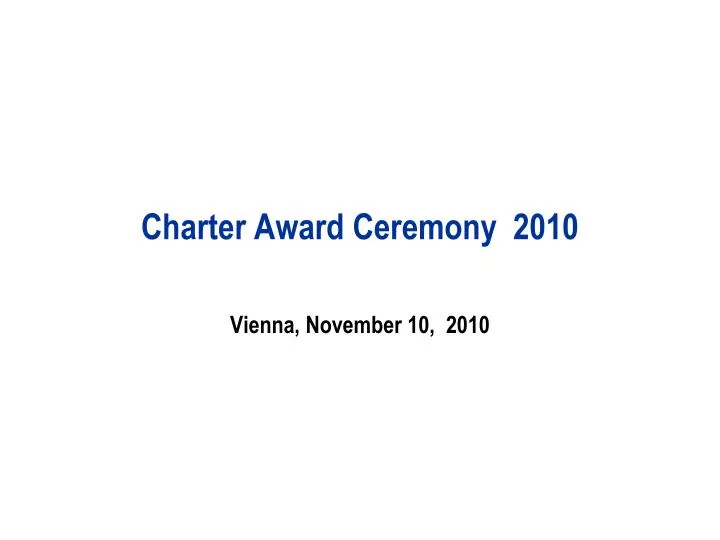 charter award ceremony 2010