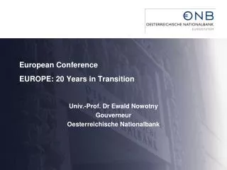 european conference europe 20 years in transition