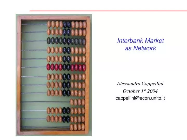interbank market as network