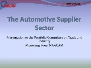The Automotive Supplier Sector