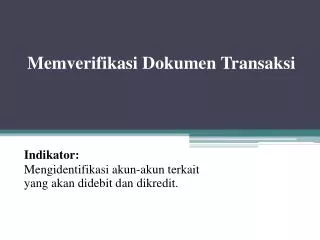 memverifikasi dokumen transaksi