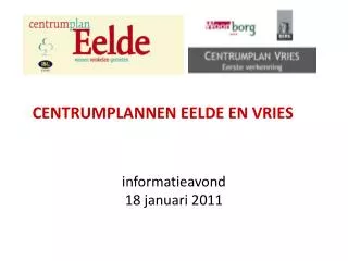 centrumplannen eelde en vries