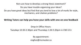 Not sure how to develop a strong thesis statement? Do you have trouble organizing your ideas?