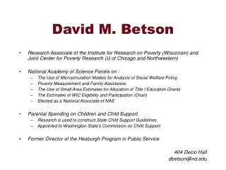 David M. Betson