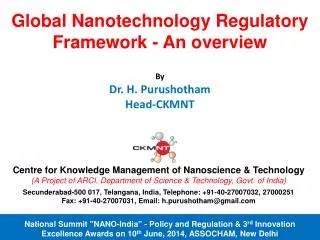 Centre for Knowledge Management of Nanoscience &amp; Technology