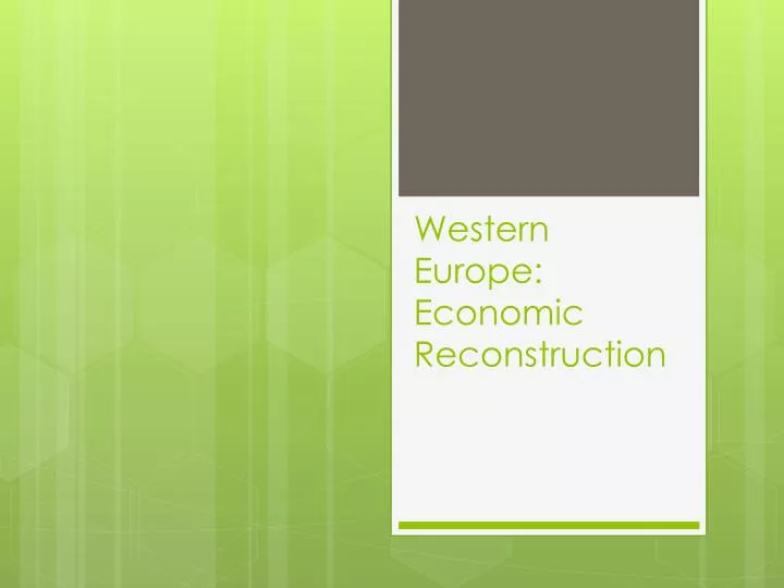 western europe economic reconstruction