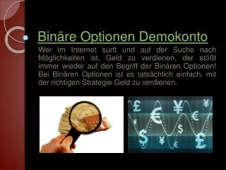 Binäre Optionen Demokonto Strategien