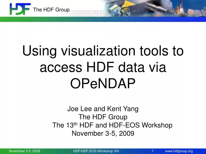 using visualization tools to access hdf data via opendap