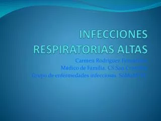 infecciones respiratorias altas