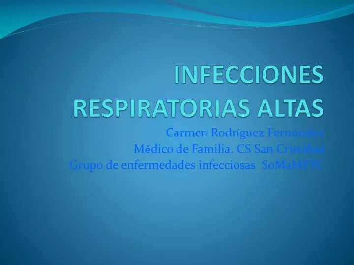 infecciones respiratorias altas