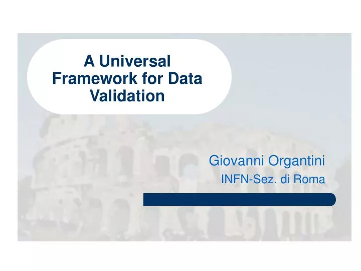 a universal framework for data validation