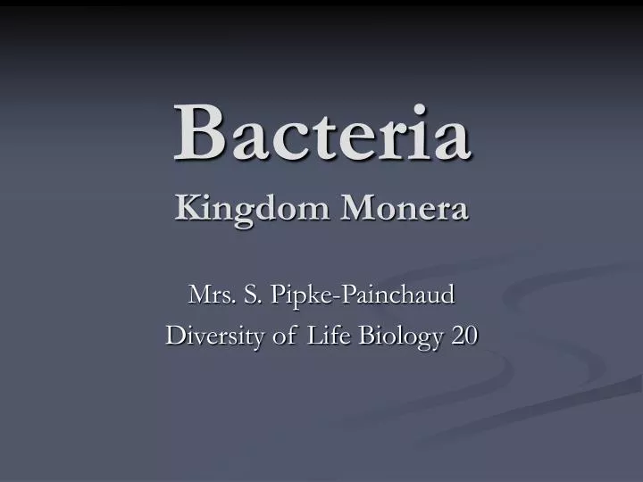 bacteria kingdom monera