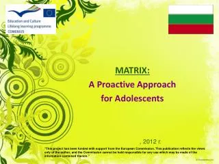 MATRIX: A Proactive Approach for Adolescents
