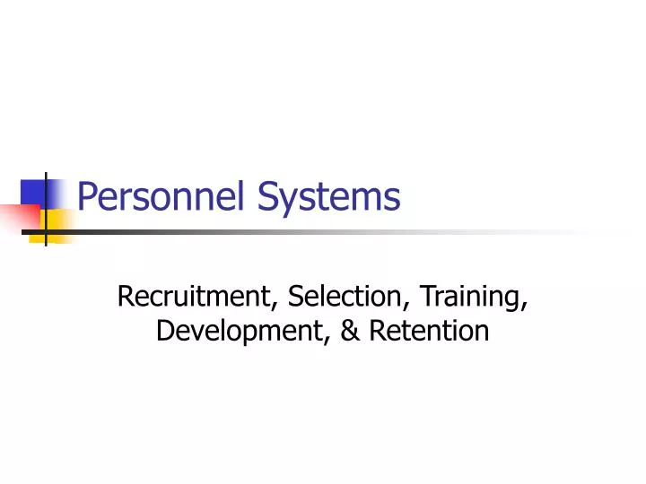 personnel systems