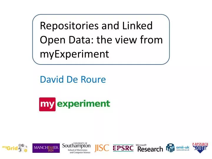 repositories and linked open data the view from myexperiment