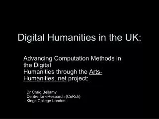 Digital Humanities in the UK: