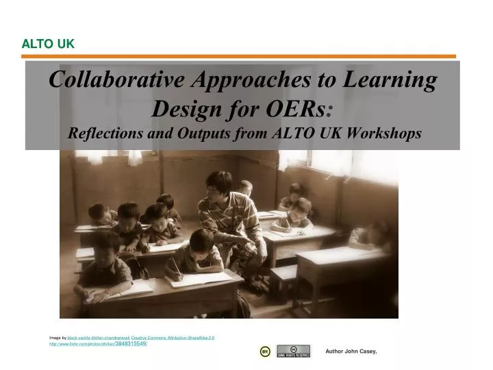 collaborative approaches to learning design for oers reflections and outputs from alto uk workshops